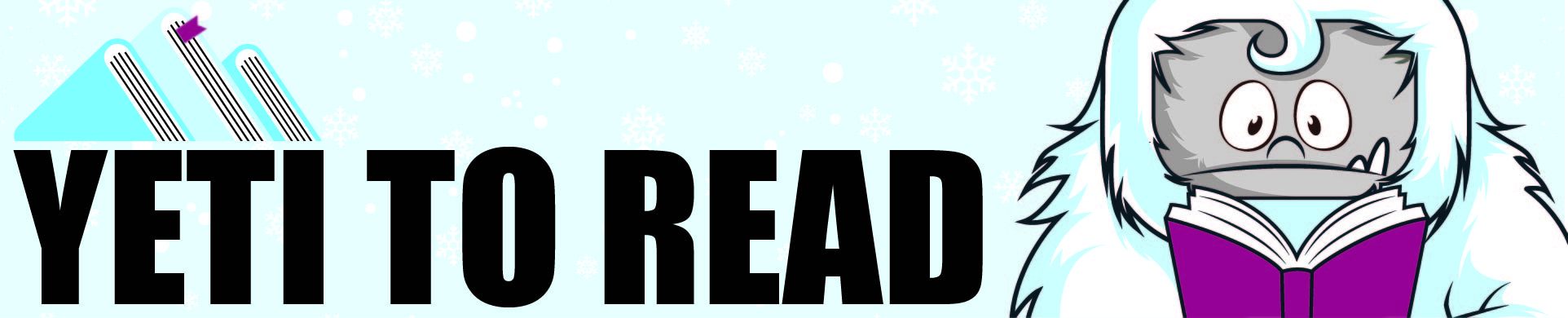 A banner image featuring a reading yeti.