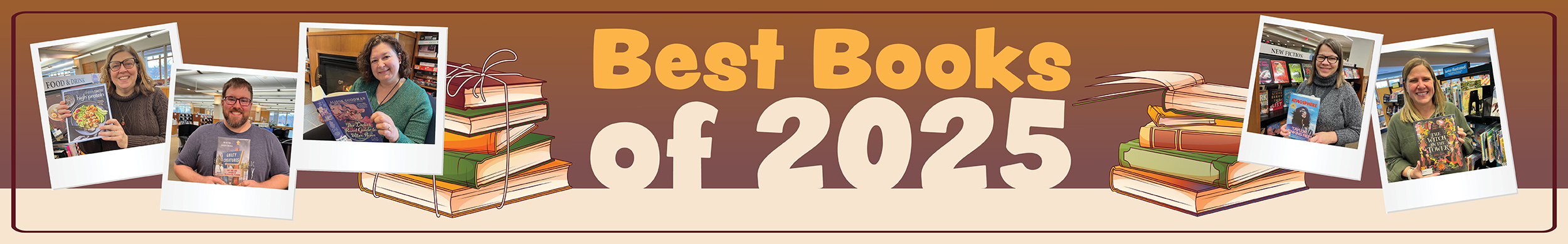 Image of library staff holding a favorite book