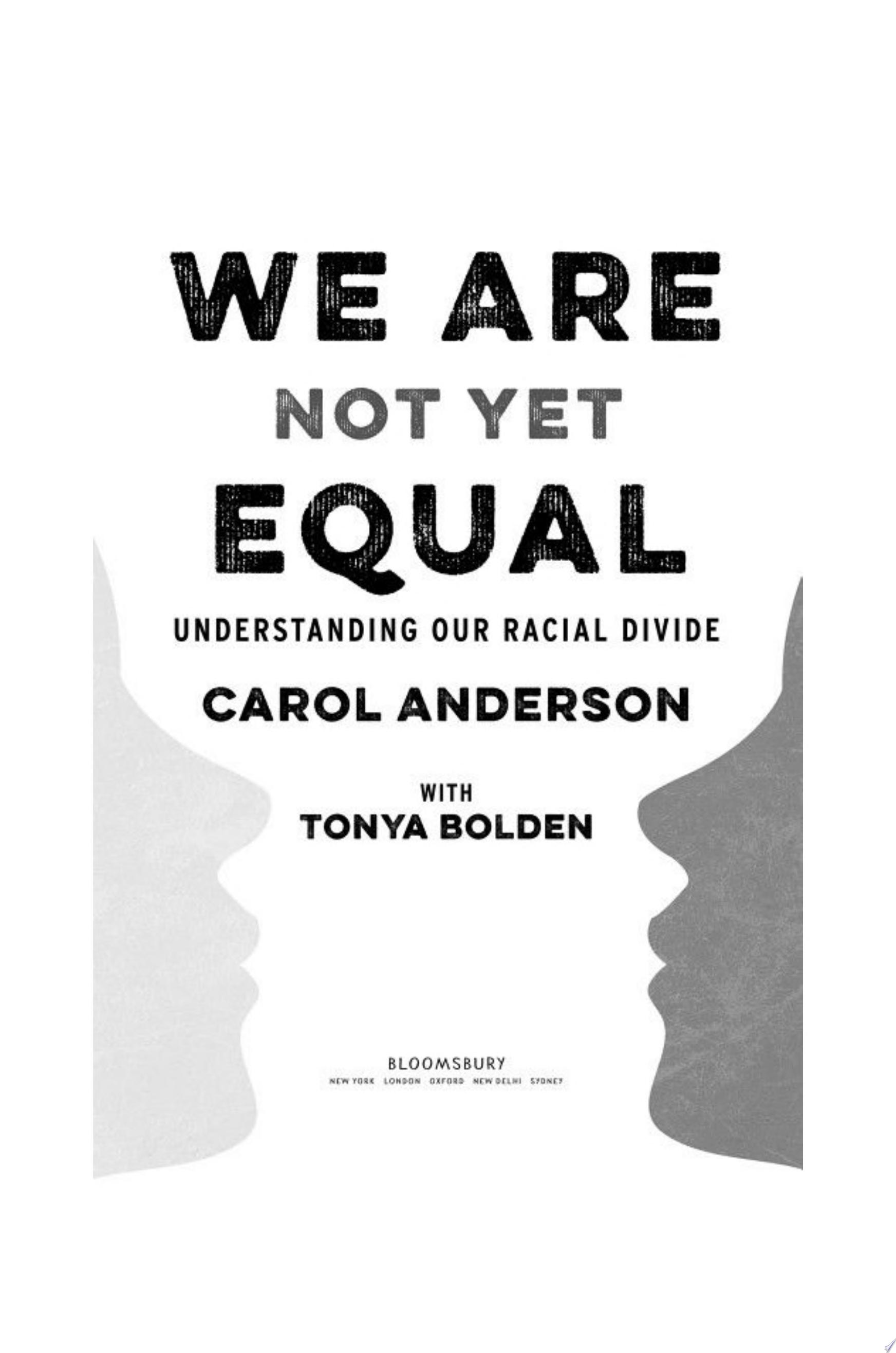 Image for "We Are Not Yet Equal"