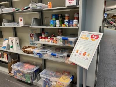 Image of the pantry with food items