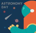 image of an astronaut with text reading astronomy day