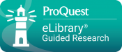 Proquest eLibrary logo button