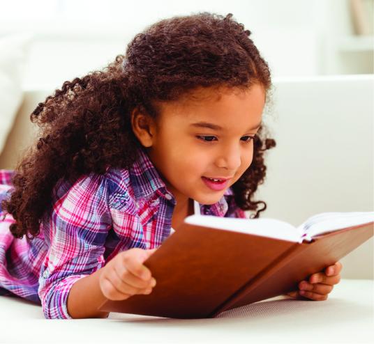 Girl reading a book