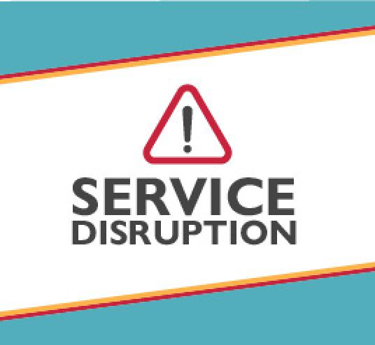 Image of text Service Disruptions