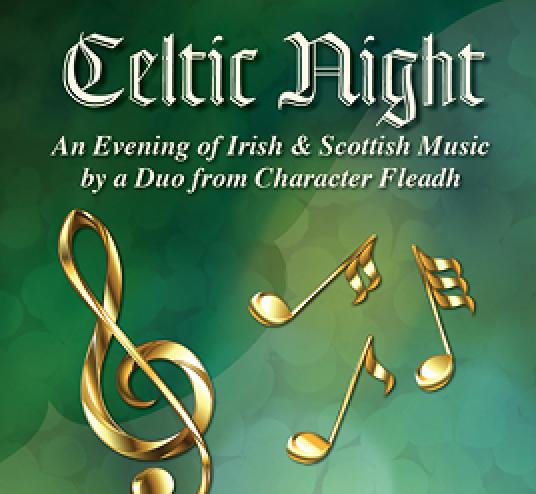 Image of musical notes to promote Celtic Night concert