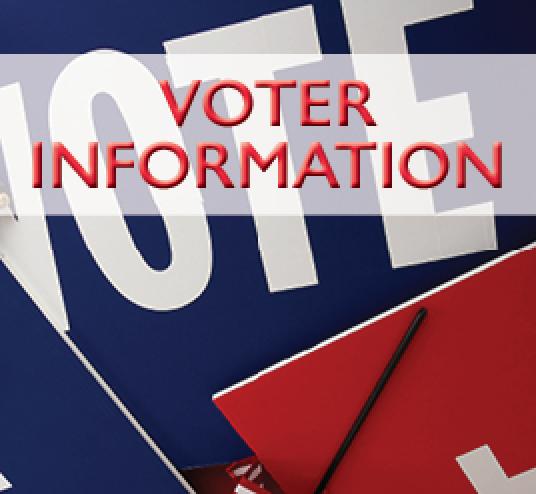 Voter Information with Red, White, and Blue bars